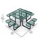 Flash Furniture Square Picnic Table, Green, Metal, 79.75 in L SLF-EMS46-H60L-GN-GG - alternate 10